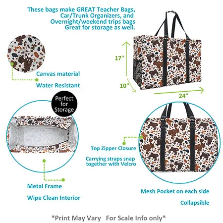 Mocha Cow NGIL Mega Shopping Utility Tote Bag