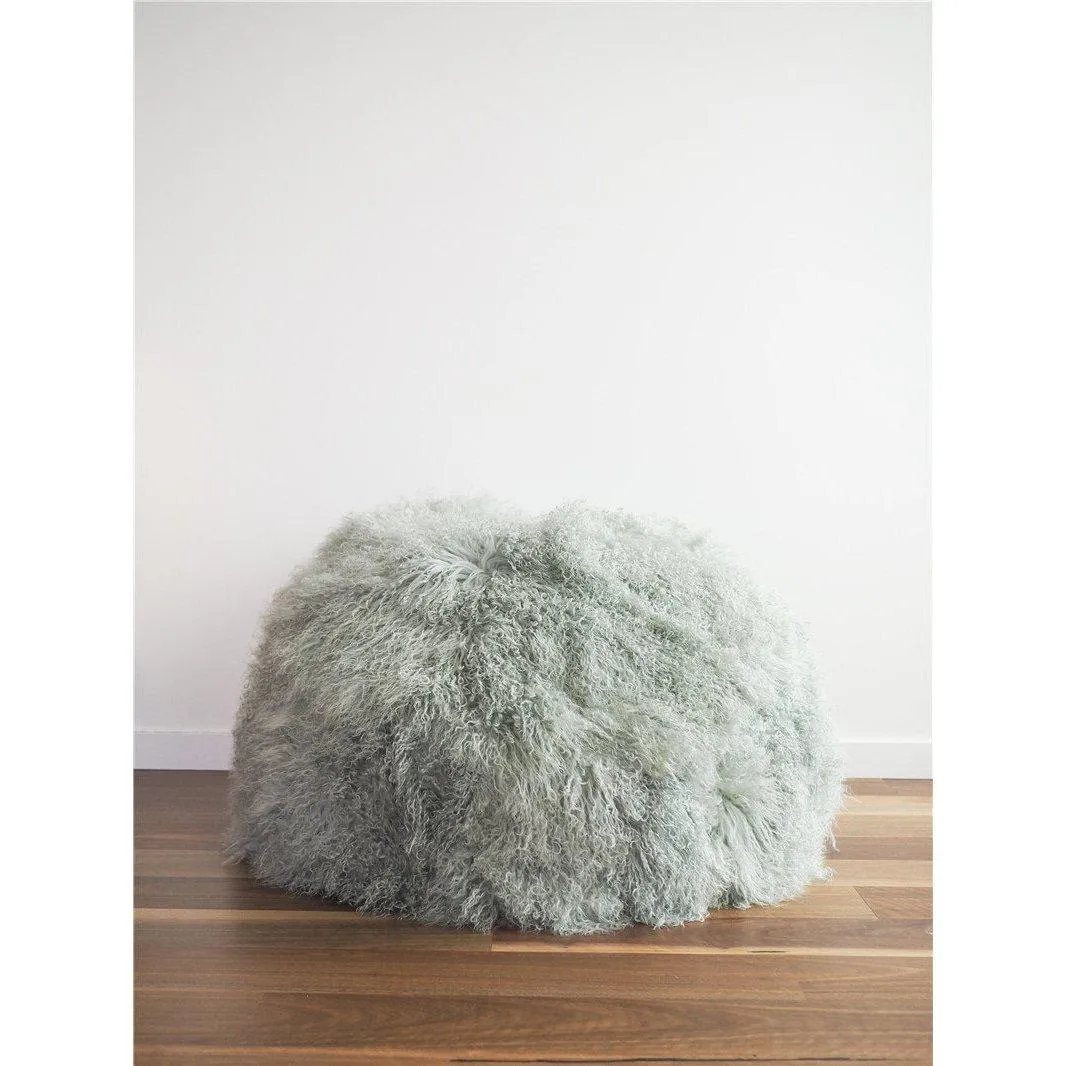 Mongolian Lambskin Bean bag - Mint Green