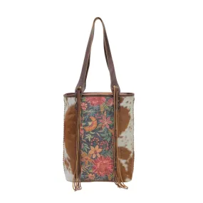 Myra Bag Duende Canvas & Hairon Bag: Artistic Expression in Velvety Harmony