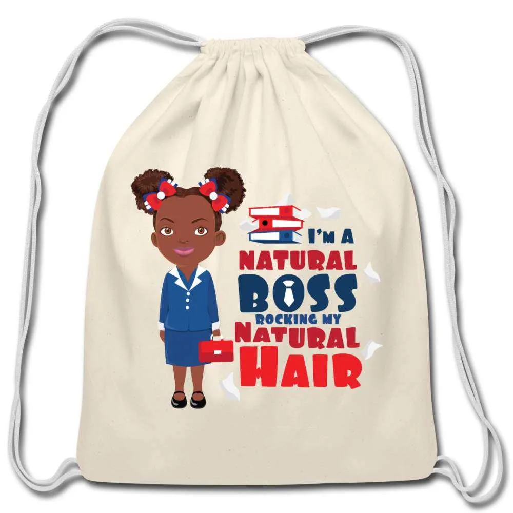 Natural Boss Cotton Drawstring Bag