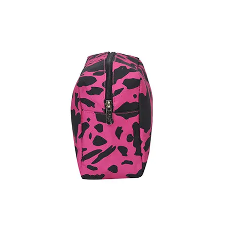 Neon Cow Hot Pink NGIL Large Cosmetic Travel Pouch