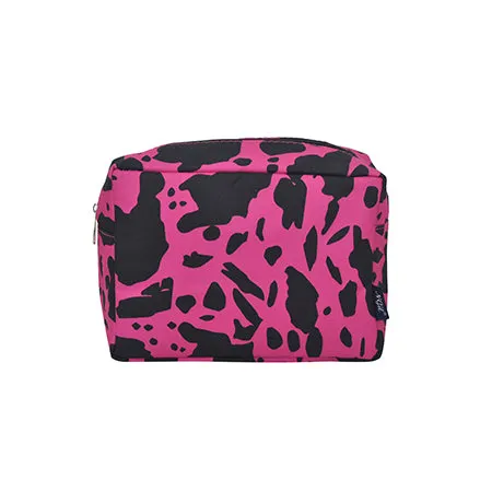 Neon Cow Hot Pink NGIL Large Cosmetic Travel Pouch