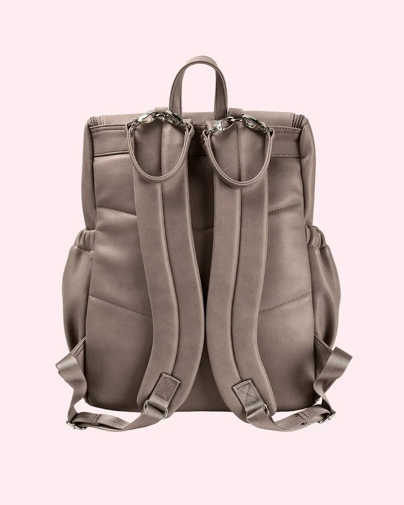 OiOi Signature Nappy Backpack - Taupe Vegan Leather