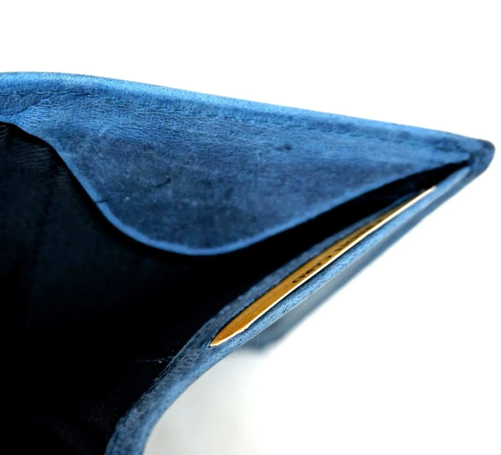 Personalised Minimalist Leather Wallet- BLUE