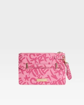 Pink Tote&Carry Clutch Bag