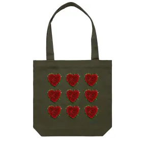 Pohutukawa Hearts Tote Bag