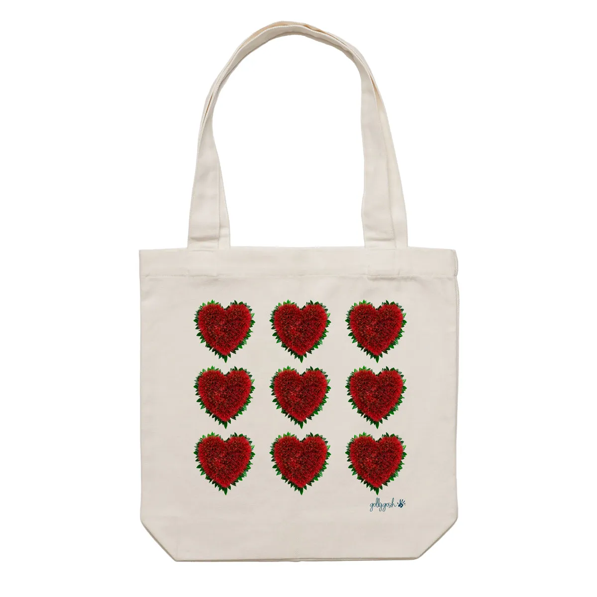 Pohutukawa Hearts Tote Bag