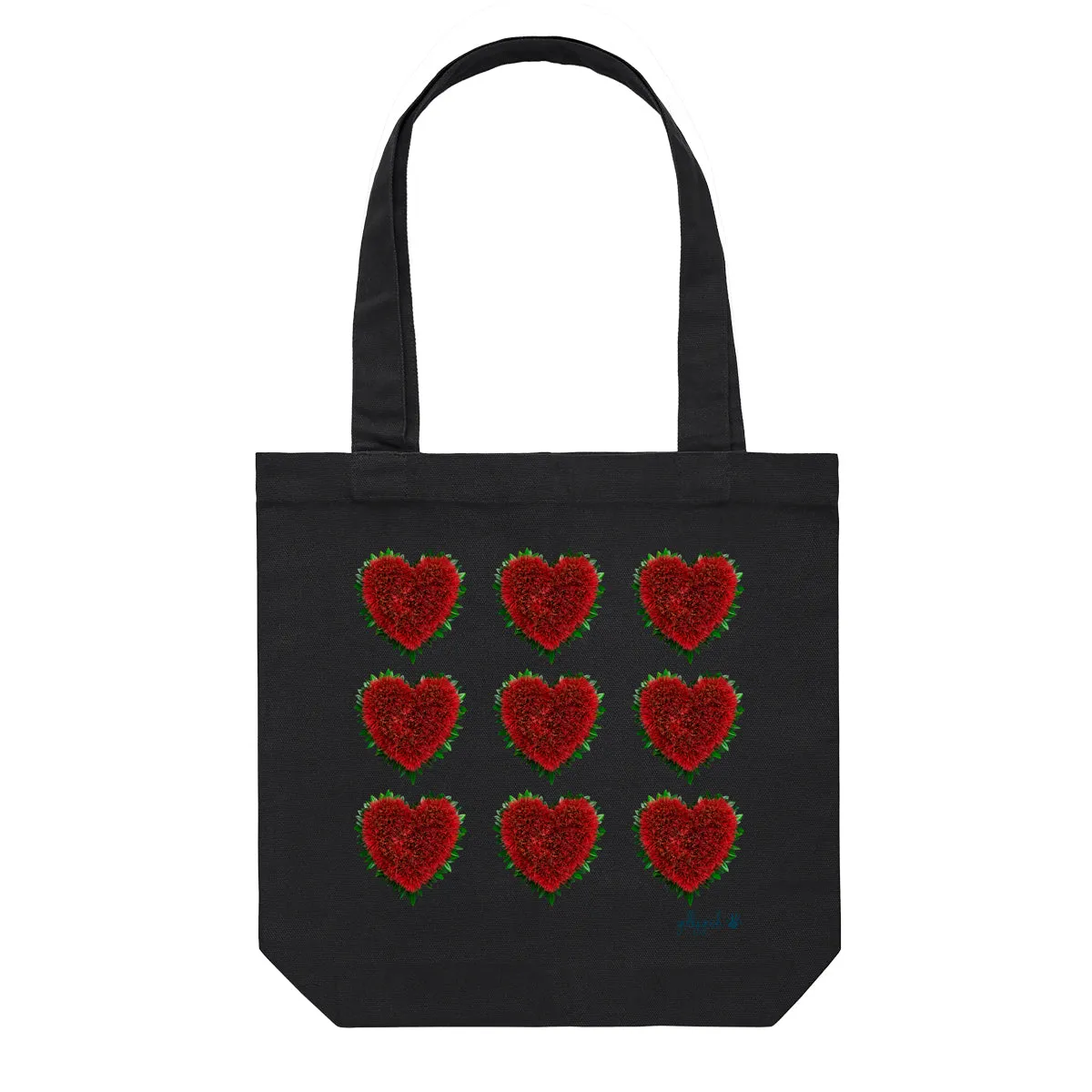 Pohutukawa Hearts Tote Bag