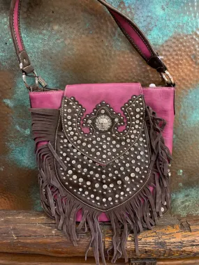 Raspberry bling purse