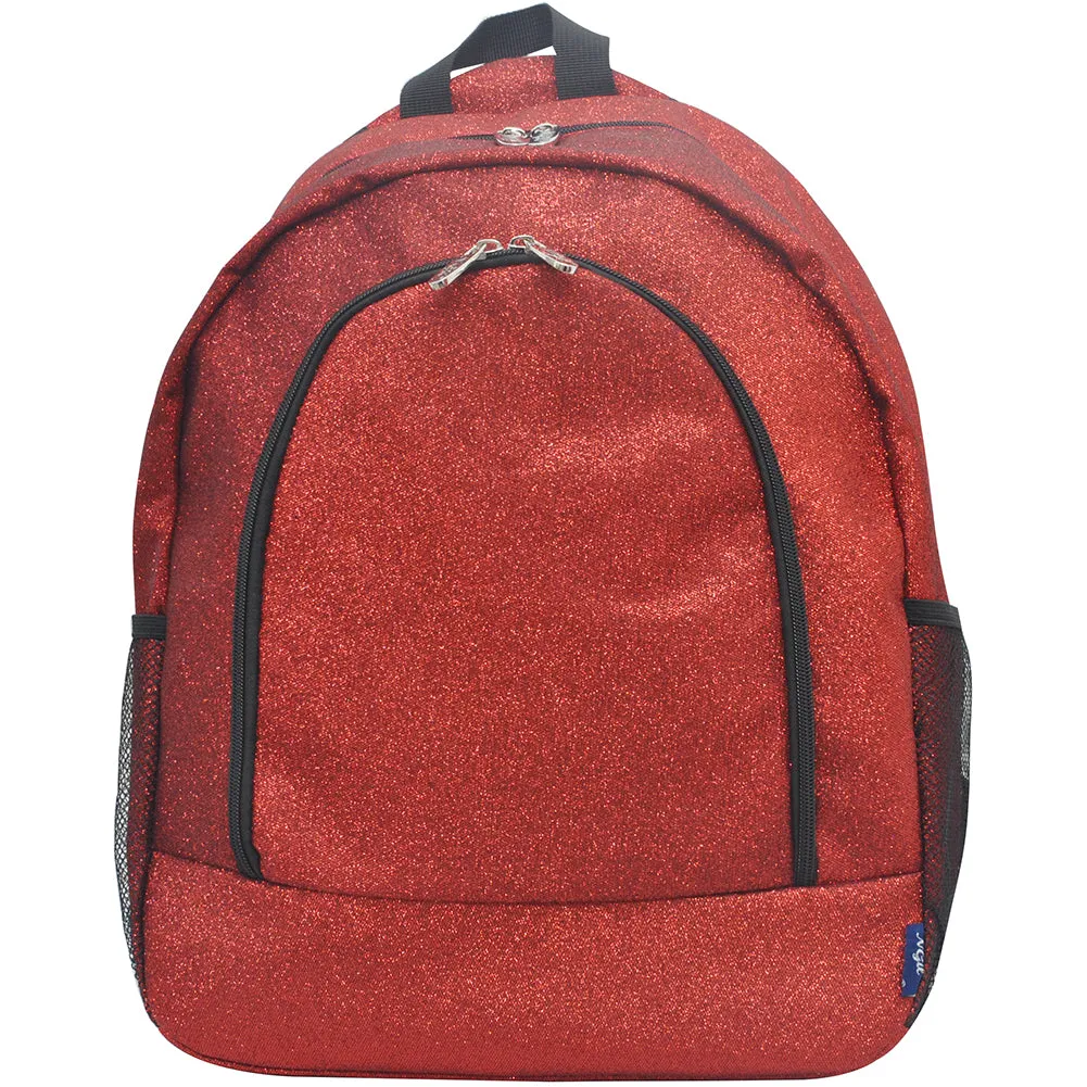 Red Glitter NGIL Canvas Backpack