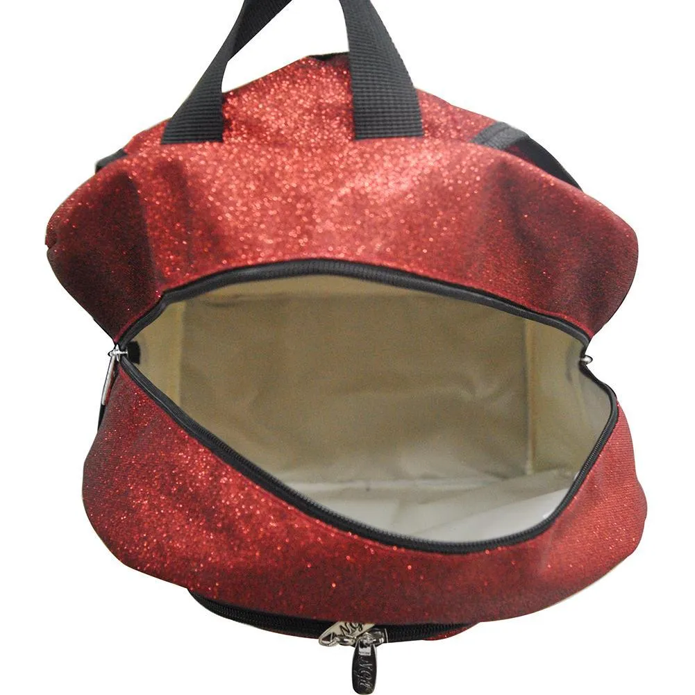 Red Glitter NGIL Canvas Backpack