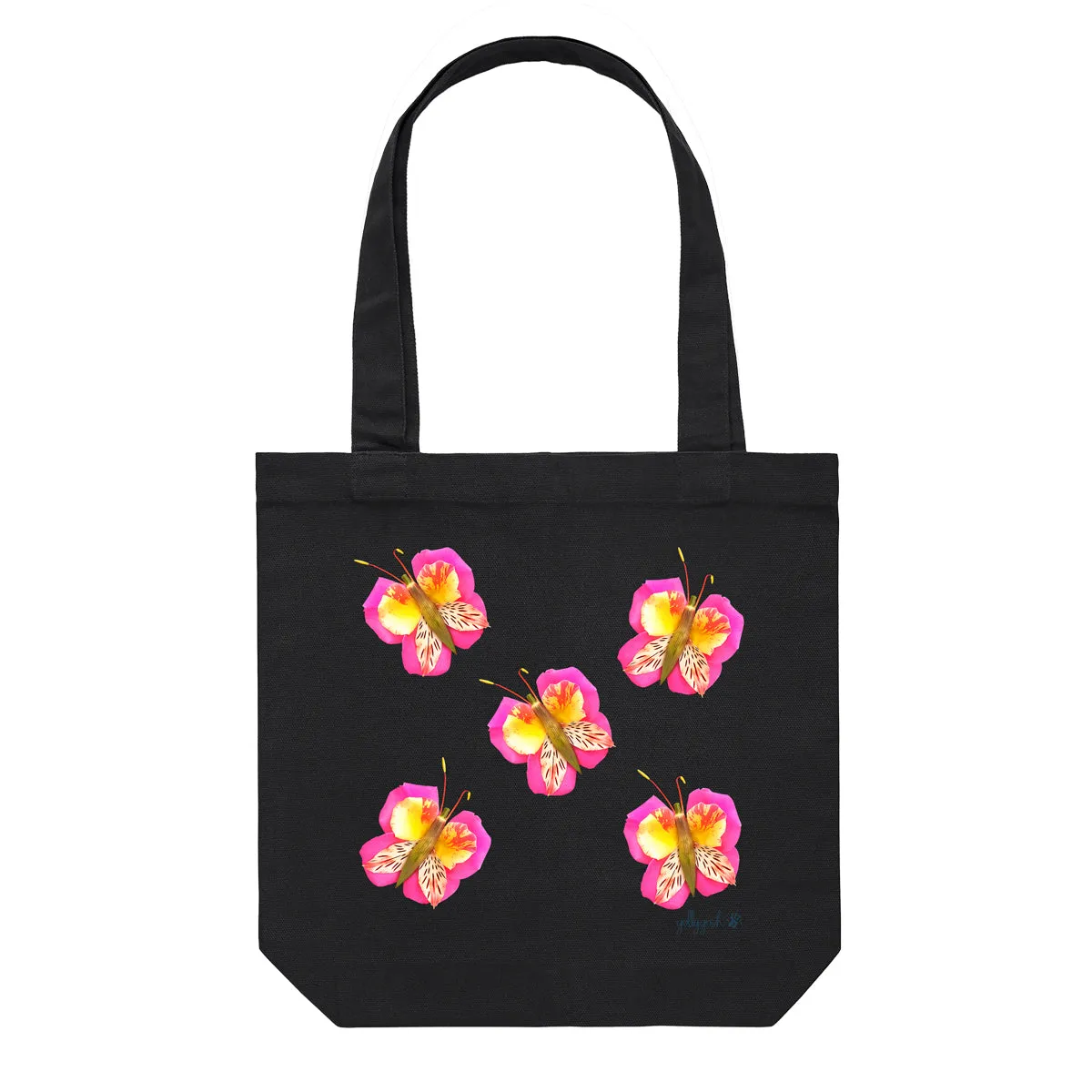 Rose Butterflies Tote Bag