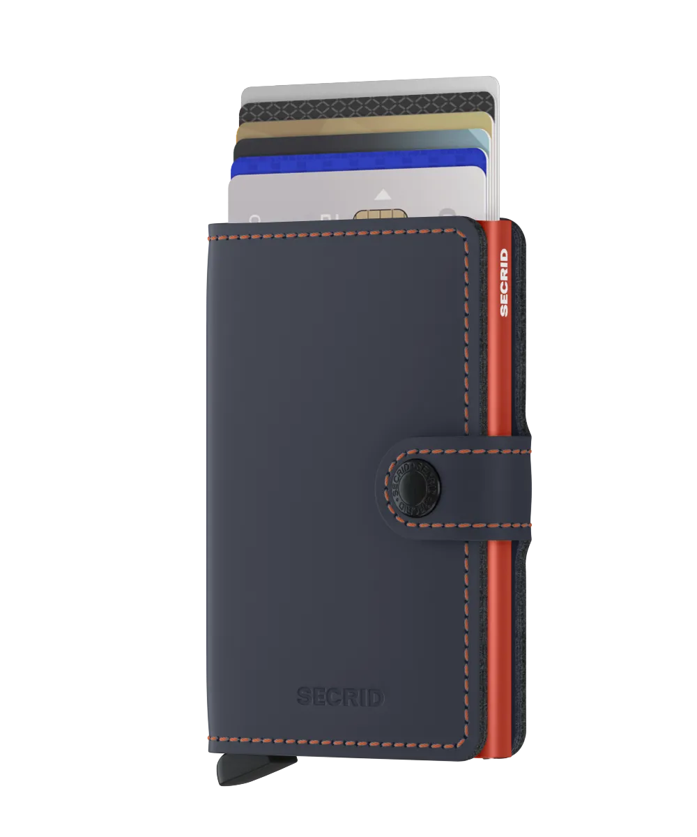 Secrid Miniwallet Matte Nightblue & Orange