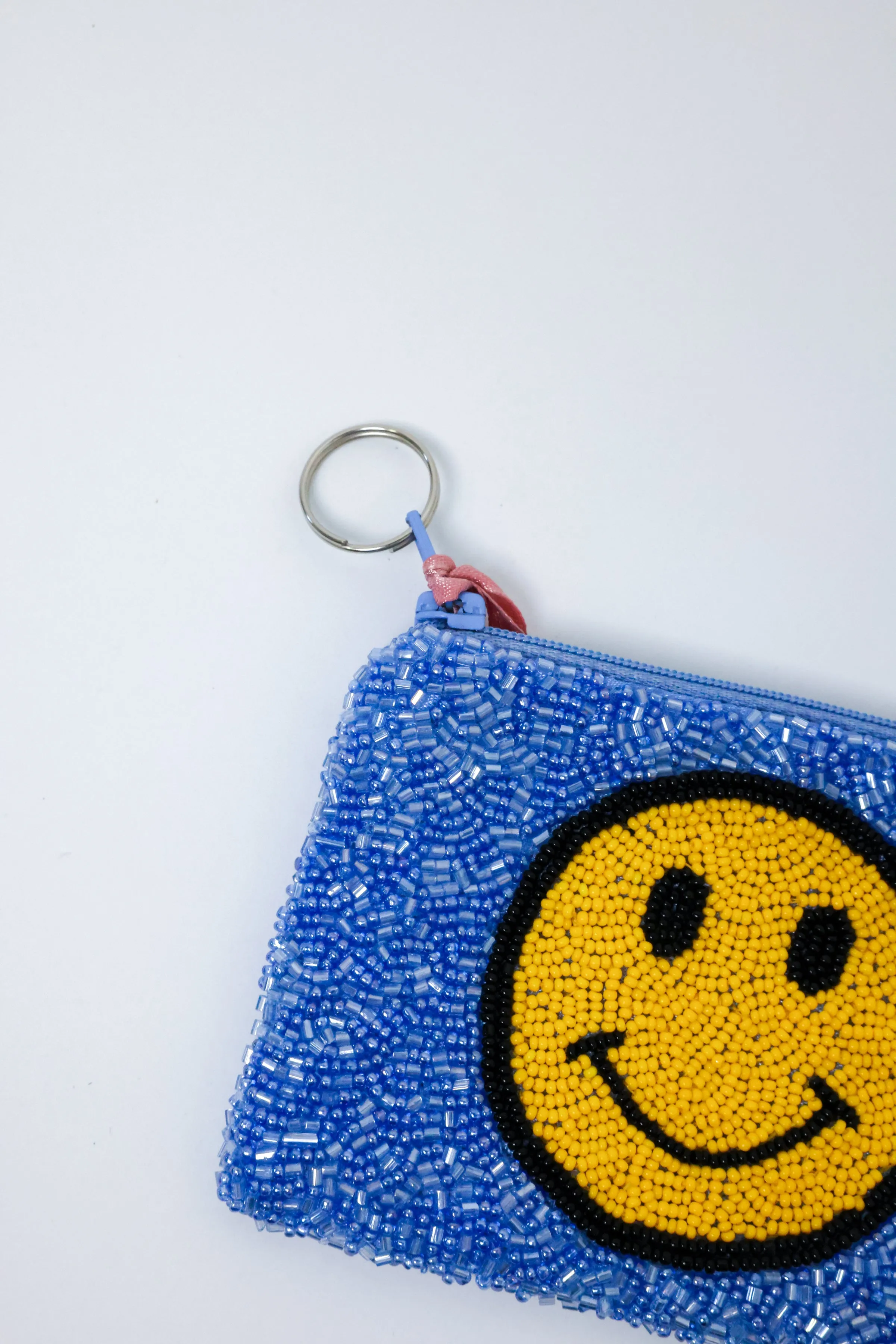 Smiley Beaded Coin Purse