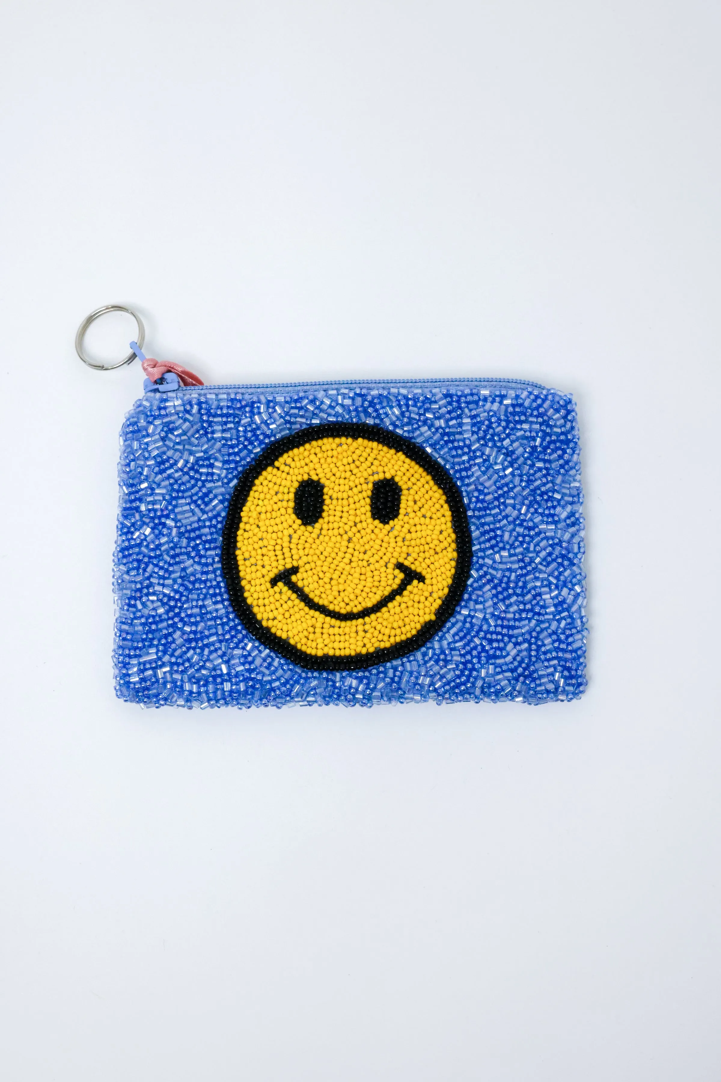 Smiley Beaded Coin Purse