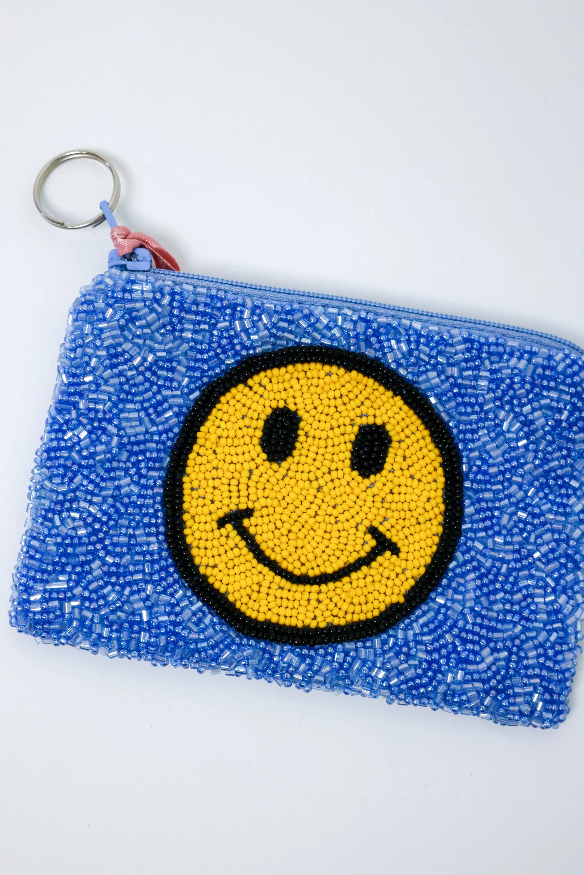 Smiley Beaded Coin Purse