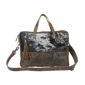 Sombre Hues Leather Laptop Bag Purse