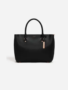 Sophie Vegan Leather Tote Bag | Black