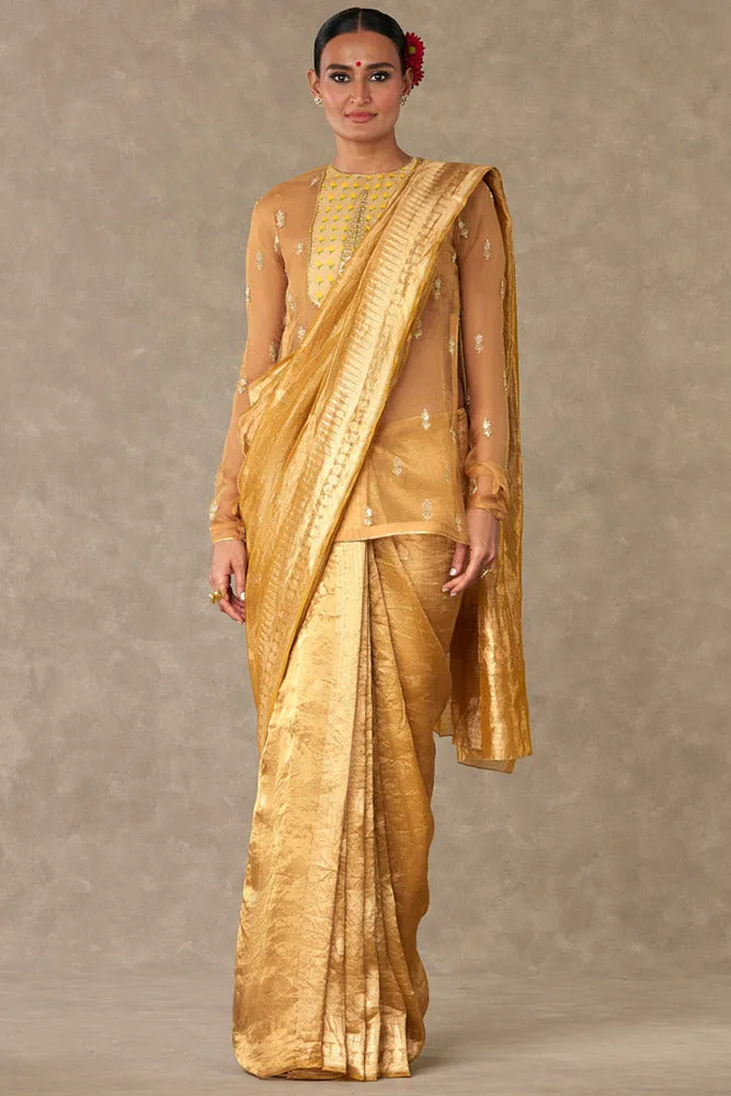 'Sunehri' Tissue Saree