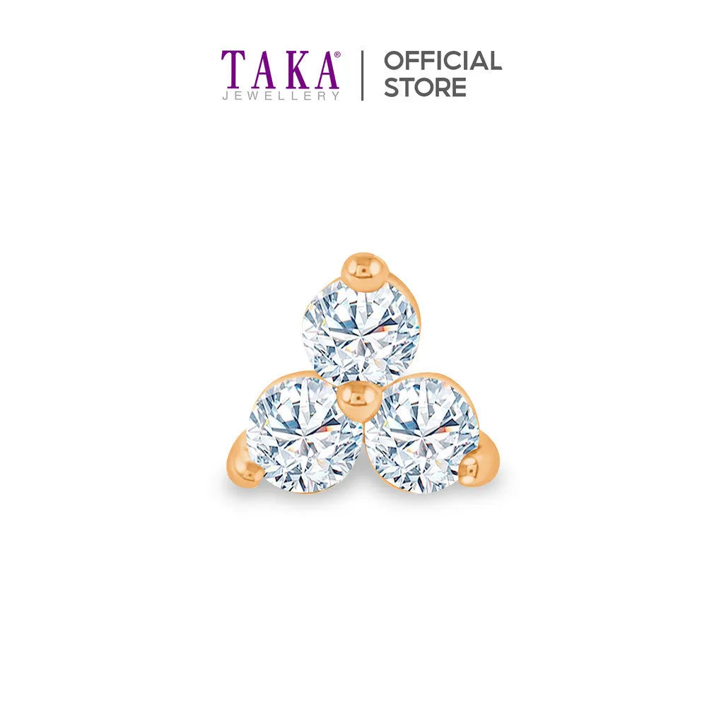 TAKA Jewellery 18K Diamond Single Stud Earring