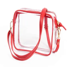 Vegan Leather Clear Stadium Bag