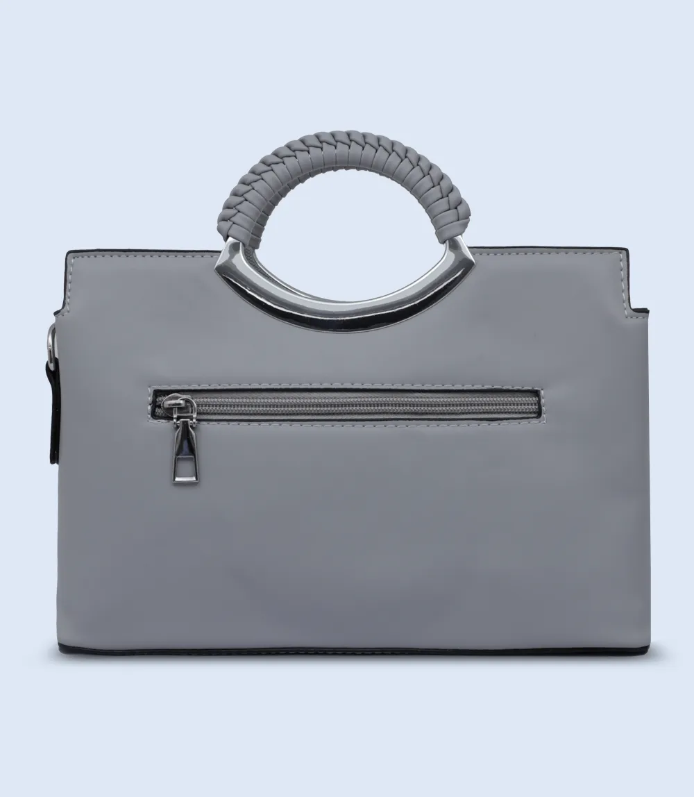 WB2733-GREY-Women Boxy Bag