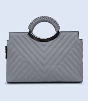 WB2733-GREY-Women Boxy Bag