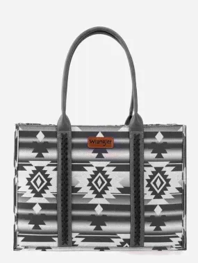 Wrangler Southwestern Print Wide Tote Bag Black